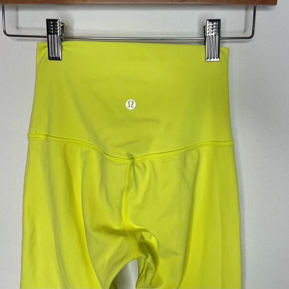 Lululemon Align High Rise Legging Crop Electric Lemon - Picture 4 of 5
